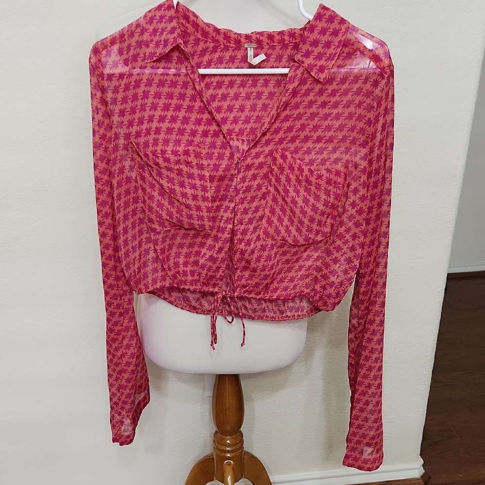 Small Free People Sheer Crop Top